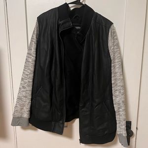 Torrid Faux Leather Jacket with Fabric sleeves 4X